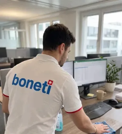 Boneti crew performing Commercial/Office Cleaning in Zurich